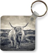 Sleutelhanger - Uitdeelcadeautjes - Schotse hooglander - Dieren - Wolken - Koe - Natuur - Plastic