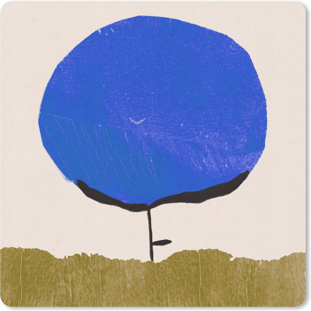 Muismat XXL 60x60 cm - Bureau onderlegger - Bureau mat Bloem - Abstract - Blauw - Groen - Bureaumat - Gaming mousepad xl - Bureaulegger groot - Computer deskmat