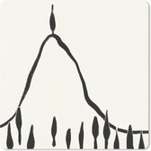 Tapis de souris XXL - Sous-main - Sous-main - Abstrait - Zwart - Wit - Paysage - 40x40 cm - Tapis de souris XXL