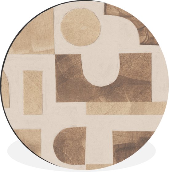 WallCircle - Wandcirkel - Muurcirkel - Abstract - Puzzel - Vormen - Kleuren - Aluminium - Dibond - ⌀ 90 cm - Binnen en Buiten