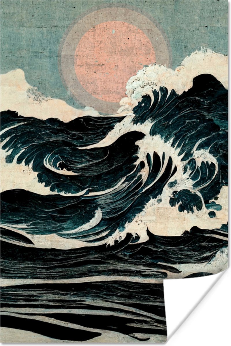 Vintage - Zee - Golven - Zon