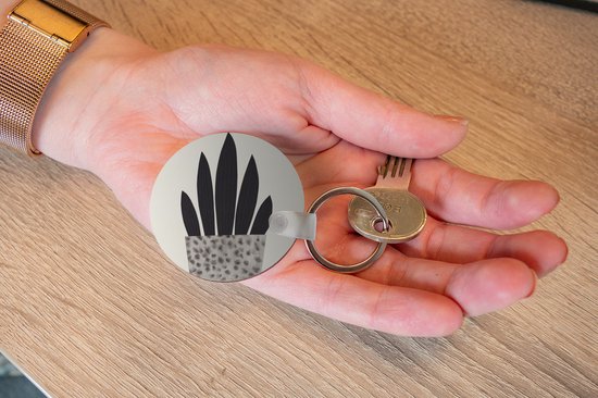 Porte-clés - Plantes - Vase - Pastel - Fleurs - Plastique - Rond - Cadeaux à distribuer