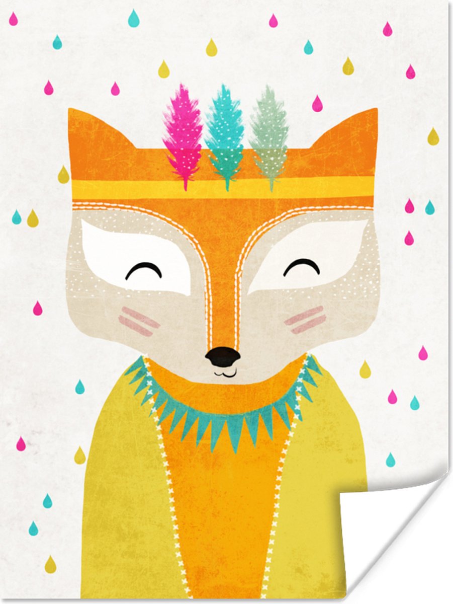 Dieren - Kleuren - Vos - Portret