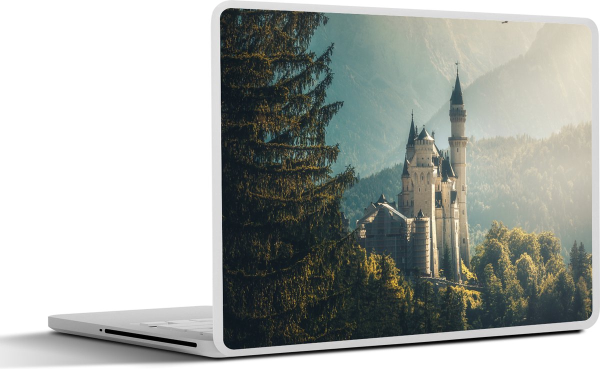 Laptop sticker - 15.6 inch - Natuur - Kasteel - Berg - Neuschwanstein - 36x27,5cm - Laptopstickers - Laptop skin - Cover