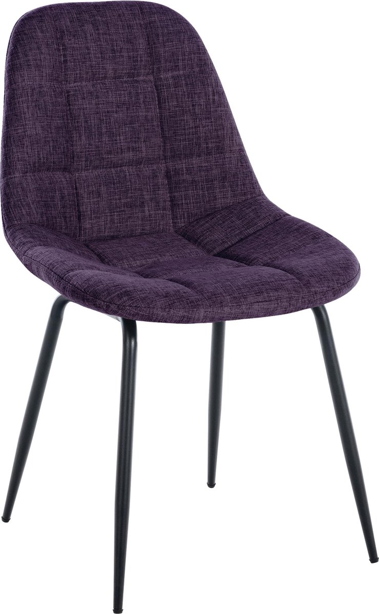 CLP Tom Eetkamerstoel - Zonder armleuning - Fauteuil - purper Stof