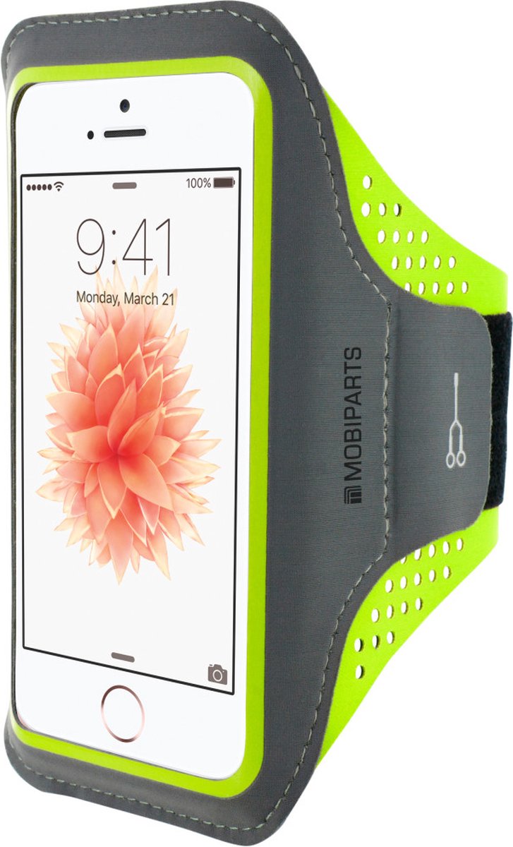 Hardloop Sportarmband geschikt voor Apple iPhone SE/5/5s - Groen - Mobiparts