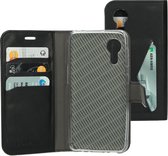 Mobiparts hoesje geschikt voor Samsung Galaxy Xcover 5 - Wallet/Boekhoesje - Eco Leer - Magneet Sluiting - Opberg vakken - Zwart