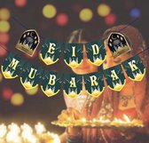 Akyol - Eid Mubarak decoratie slinger – Eid-slingers - Eid versiering - Eid mubarak decoratie – Versiering – Hangdecoratie - 100 centimeter - Suikerfeest– Suikerfeest slinger – Kamer decoratie – Vlaggenlijn