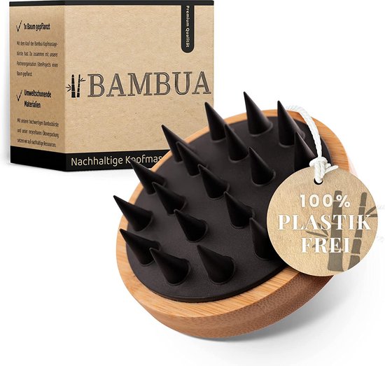 Plugstore BAMBUA Hoofdhuidmassage borstel (100 plasticvrij