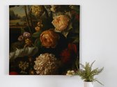 Rembranded kunst - 100x100 centimeter op Canvas | Foto op Canvas - wanddecoratie