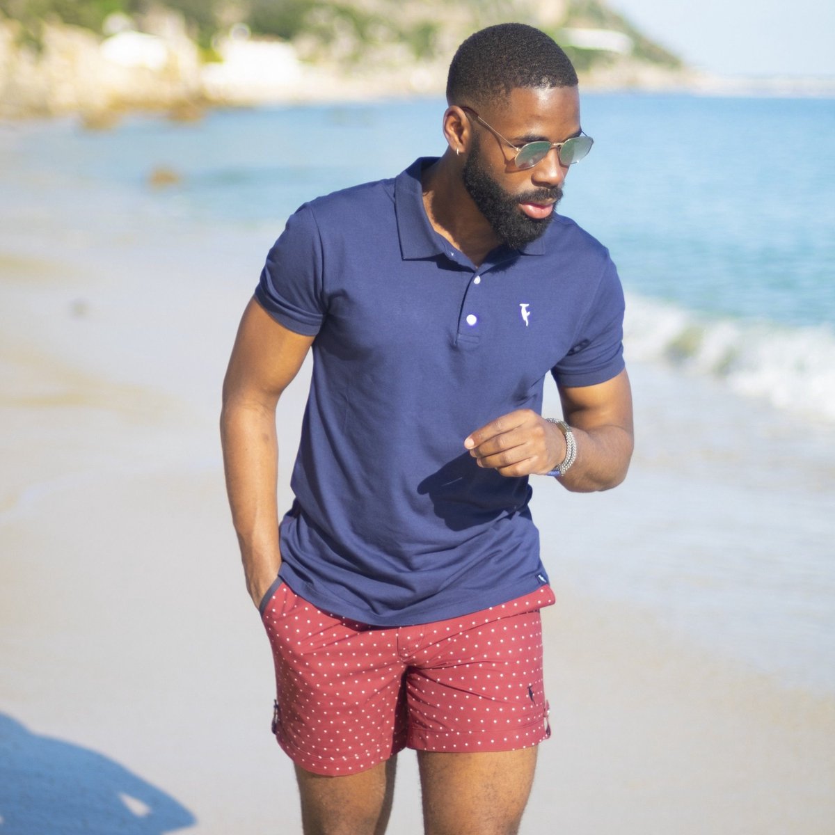 Sanwin Polo Shirt Pompano Blue - Donker Blauw - M