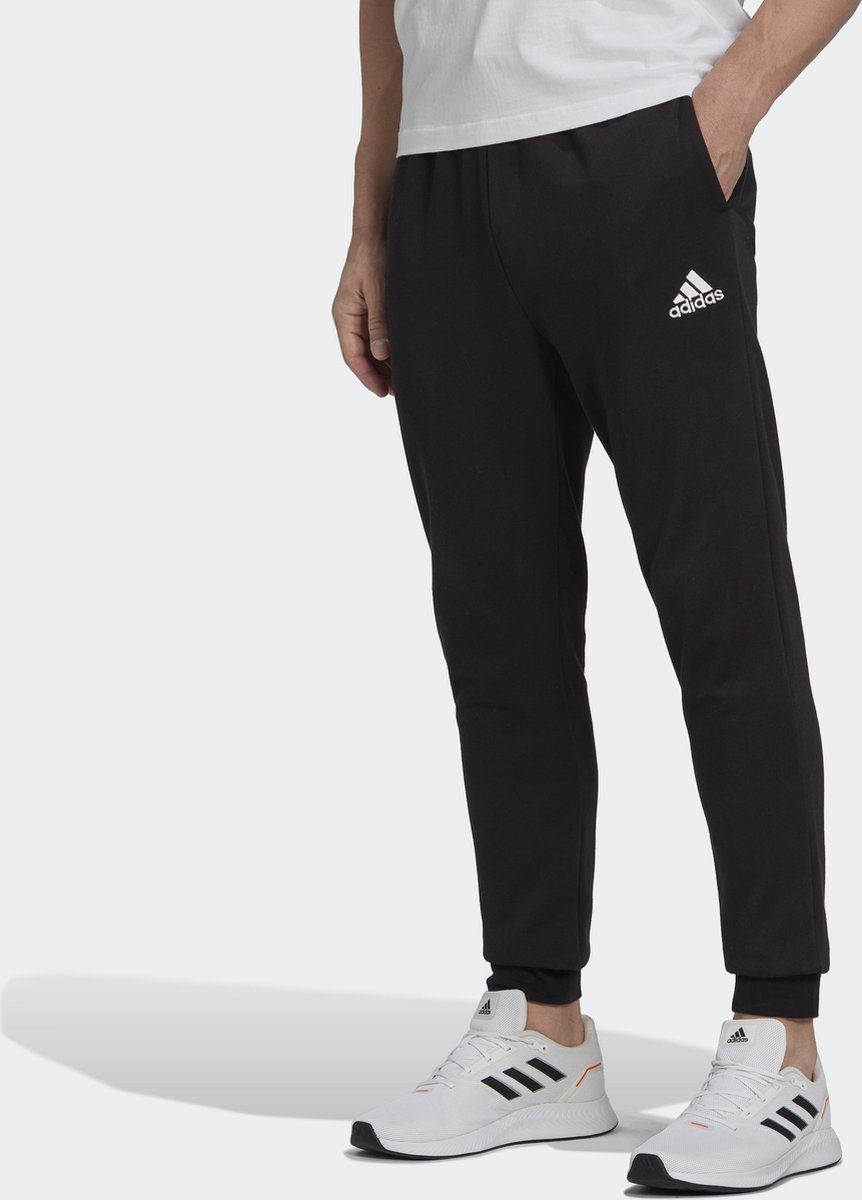 adidas Sportswear Essentials Fleece Regular Tapered Broek Heren Zwart