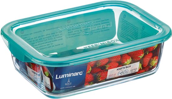 Boîte de conservation des aliments Luminarc Keep 'n Box, verre, rectangulaire, 0,37 l