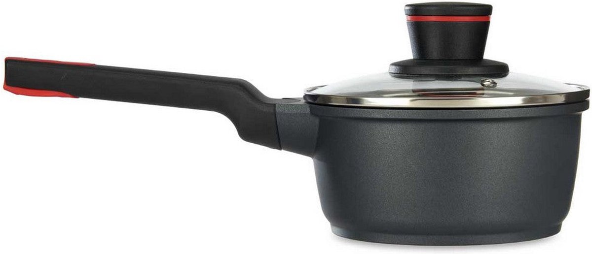 Sauspan met deksel Molten Zwart Aluminium (Ø 16 cm)