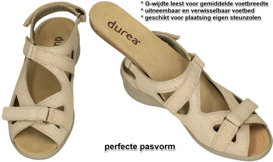 Durea - Femme - beige - sandales - pointure 38,5 | bol