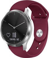 By Qubix - 18mm - Garmin Venu 3s - Vivoactive 4s - Venu 2s - Vivomove 3s - Forerunner 255s - Sportbandje - Maat: Large - Bordeaux - Garmin bandje