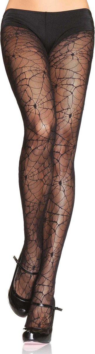 Leg Avenue Spider Lace Pantyhose ["Zwart"]