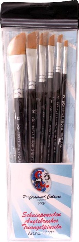 Penselen set per 6 angle profigrime