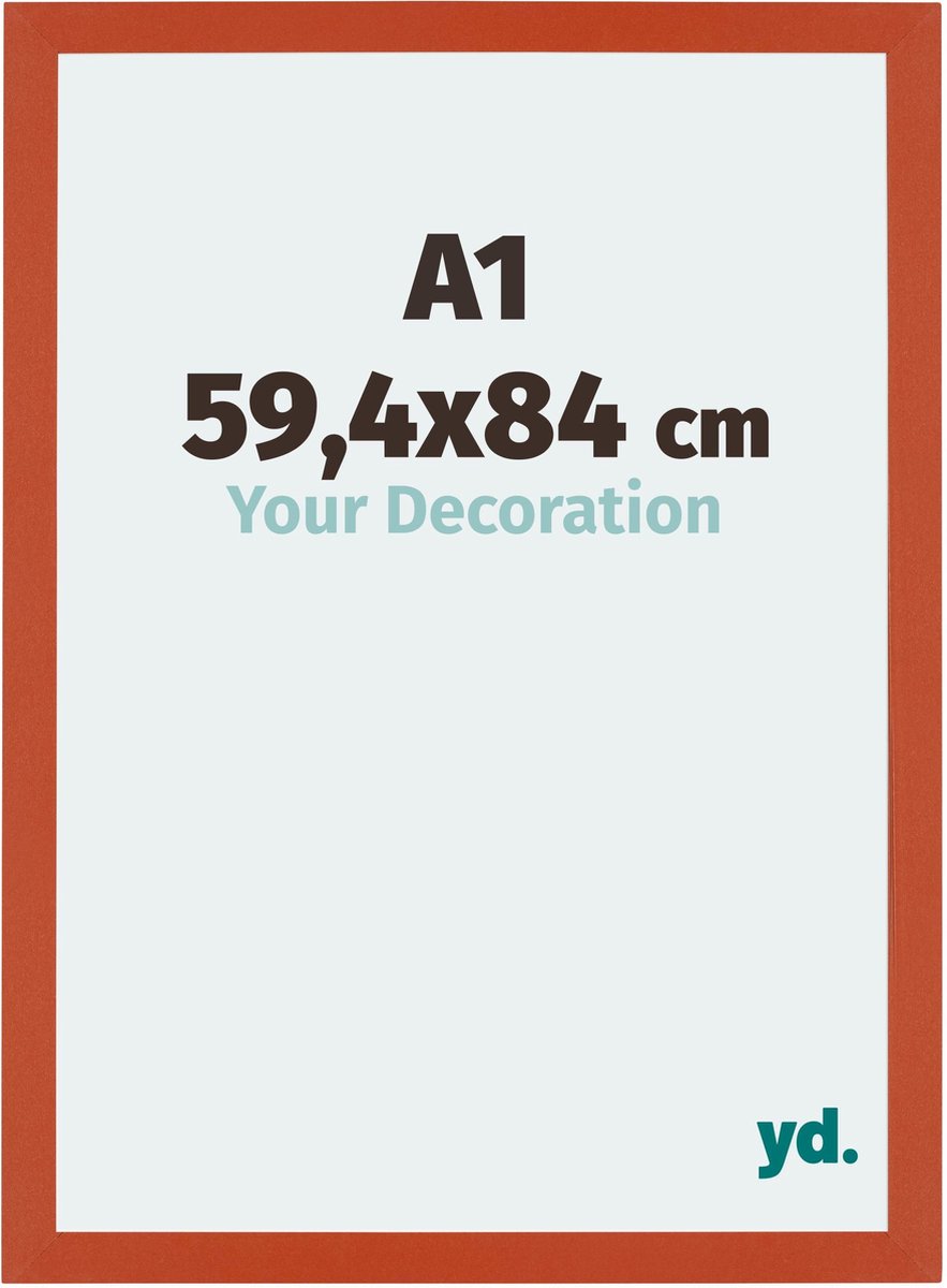 yd. Your Decoration - Fotolijst A1 59,4x84 cm - MDF - Oranje - Mura