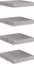 vidaXL-Wandschappen-4-st-zwevend-23x23,5x3,8-cm-MDF-betongrijs