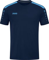 JAKO Shirt Power Korte Mouw Kind Marine-Blauw Maat 164