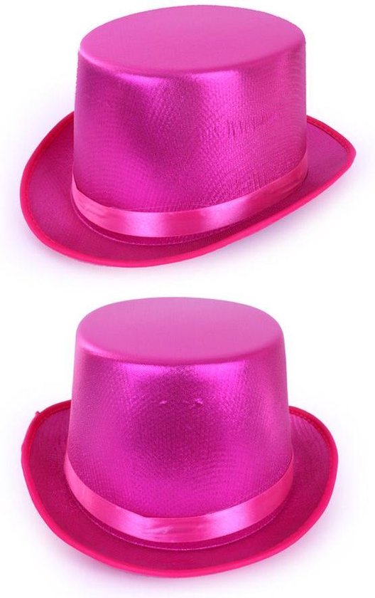 Chapeau haut de forme rose métallique | bol.com