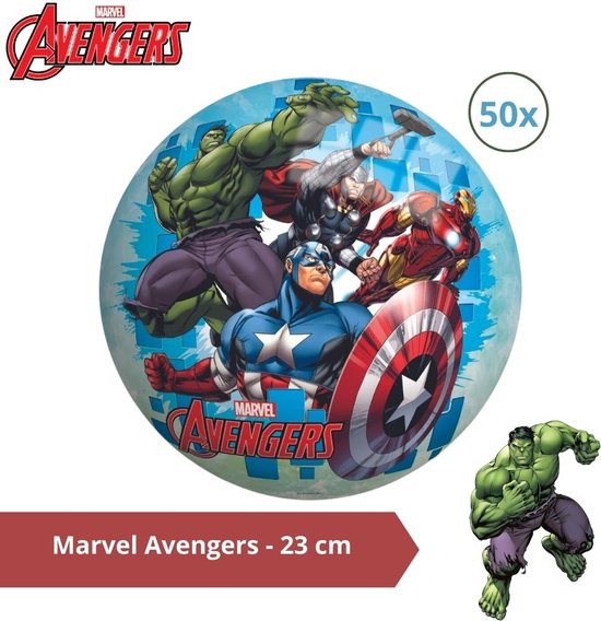 Bal - Voordeelverpakking - Marvel Avengers - 23 cm - 50 stuks