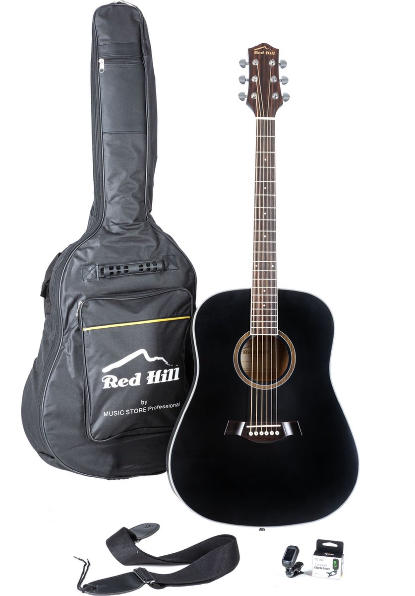 Red Hill WGS-1 BK Starter Kit - Akoestische gitaar