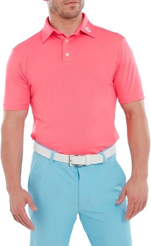 Footjoy Stretch Pique Heren Polo Shirt Fuchsia Heren Maat XXL van Footjoy — afbeelding 3