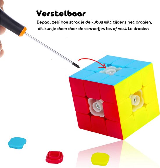 Thumbnail van een extra afbeelding van het spel Rubiks Cube Speed Cube Set 3 in 1 - Breinbrekers voor Volwassenen - Kubus - Pyraminx