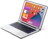 iPadspullekes - Apple iPad Pro 12.9 (2017) Toetsenbord Hoes - Keyboard Case Met Verlichting en Trackpad Muis - Zilver
