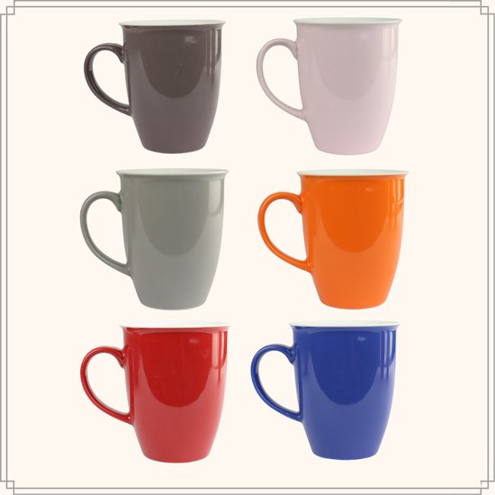 OTIX Theemokken Koffiemok Koffietassen 12 stuks Diverse kleuren 300 ml