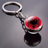 Albanië Vlag Sleutelhanger - Fenom Sleutelhangers - 1 Stuk - Kinderen - Liefde - Mooie Cadeau - Valentijn Cadeau Voor Hem - Valentijn Cadeau Voor Haar - Sleutelhangers Volwassenen