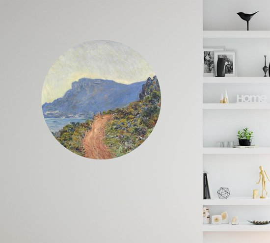 La Corniche près de Monaco, Claude Monet - Photo sur Papier Peint Cercle - ⌀ 40 cm