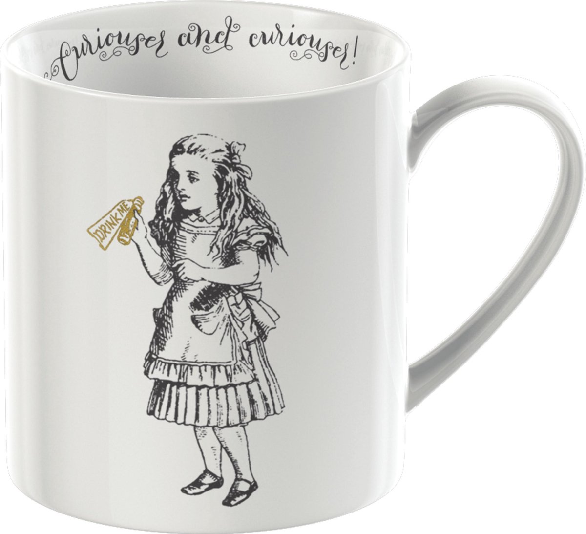 Lifetime Mok Alice In Wonderland 350 Ml Porselein Wit