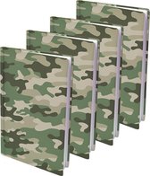 Dresz Rekbare Boekenkaften - A4 formaat - Wasbaar - Camo - 4 stuks