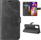 Samsung M31s Hoesje Wallet Case Zwart