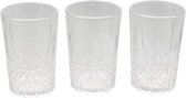 Superleuke Tumbler whiskey / water glazen 3 stuks met relief