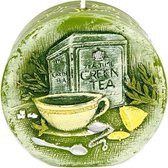 Ronde groene thee geurkaars 90/90/40 (6 uur)
