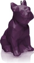 Violet gelakte figuurkaars, design: Bulldog Poly Hoogte 15 cm (24 uur)