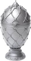 Candellana Zilver gelakte figuurkaars, design: Fabergé Ei XXL. Hoogte 21 cm (70 uur)