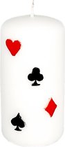 Witte speelkaart - kaartspel stompkaars 130/70 (49 uur)