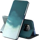 Voor Xiaomi Poco X3 NFC Spanning Aquarel Patroon Huid Voel Horizontaal Flip PU Lederen Case met Houder (Groen)