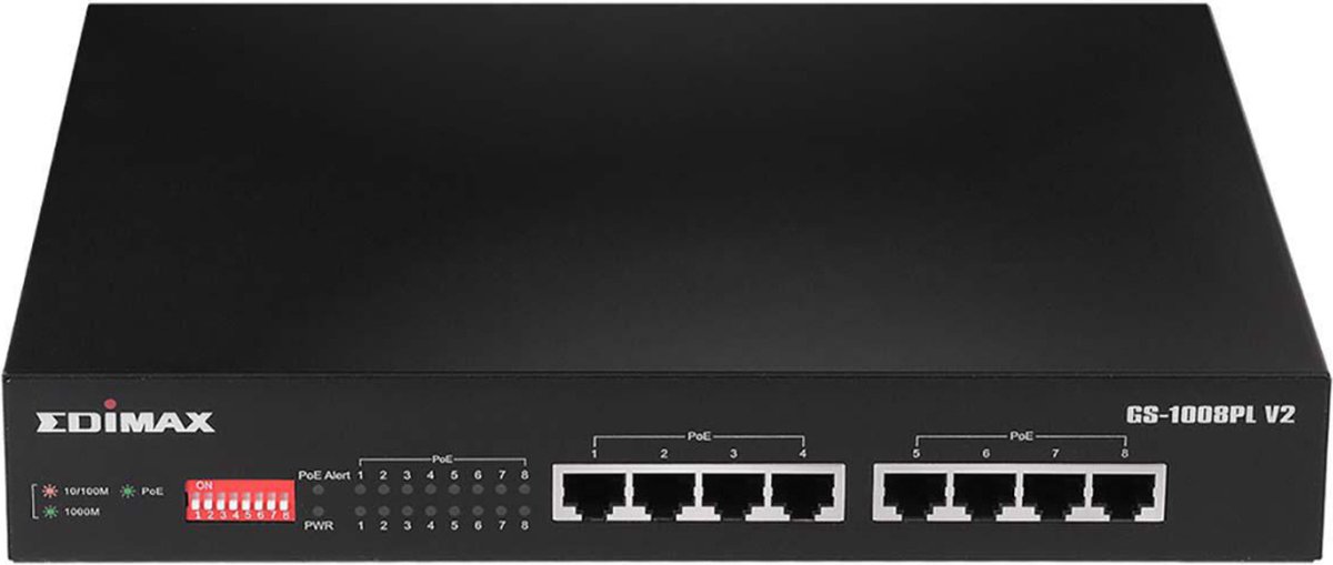 Switch Edimax GS-1008PL V2 Gigabit Ethernet Black