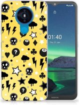 Silicone Back Cover Nokia 1.4 Telefoon Hoesje Punk Yellow