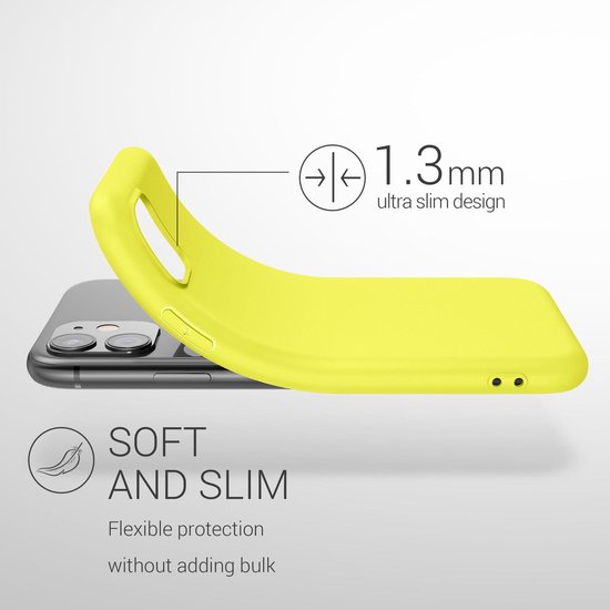 kwmobile telefoonhoesje geschikt voor Apple iPhone 11 - Hoesje voor smartphone - Back cover in mat pastelgeel - kwmobile