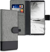 kwmobile telefoonhoesje voor Sony Xperia 5 III - Hoesje met pasjeshouder in grijs / zwart - Case met portemonnee