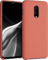 kwmobile telefoonhoesje voor OnePlus 6T - Hoesje met siliconen coating - Smartphone case in zachte blos