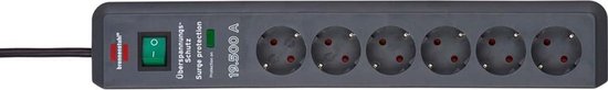 Brennenstuhl 1159540366 Multiprise avec protection contre les surtensions et les tempêtes | 19 500 A