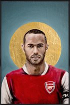 JUNIQE - Poster in kunststof lijst Football Icon - Thierry Henry